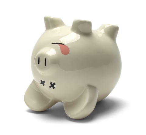 Empty piggy bank