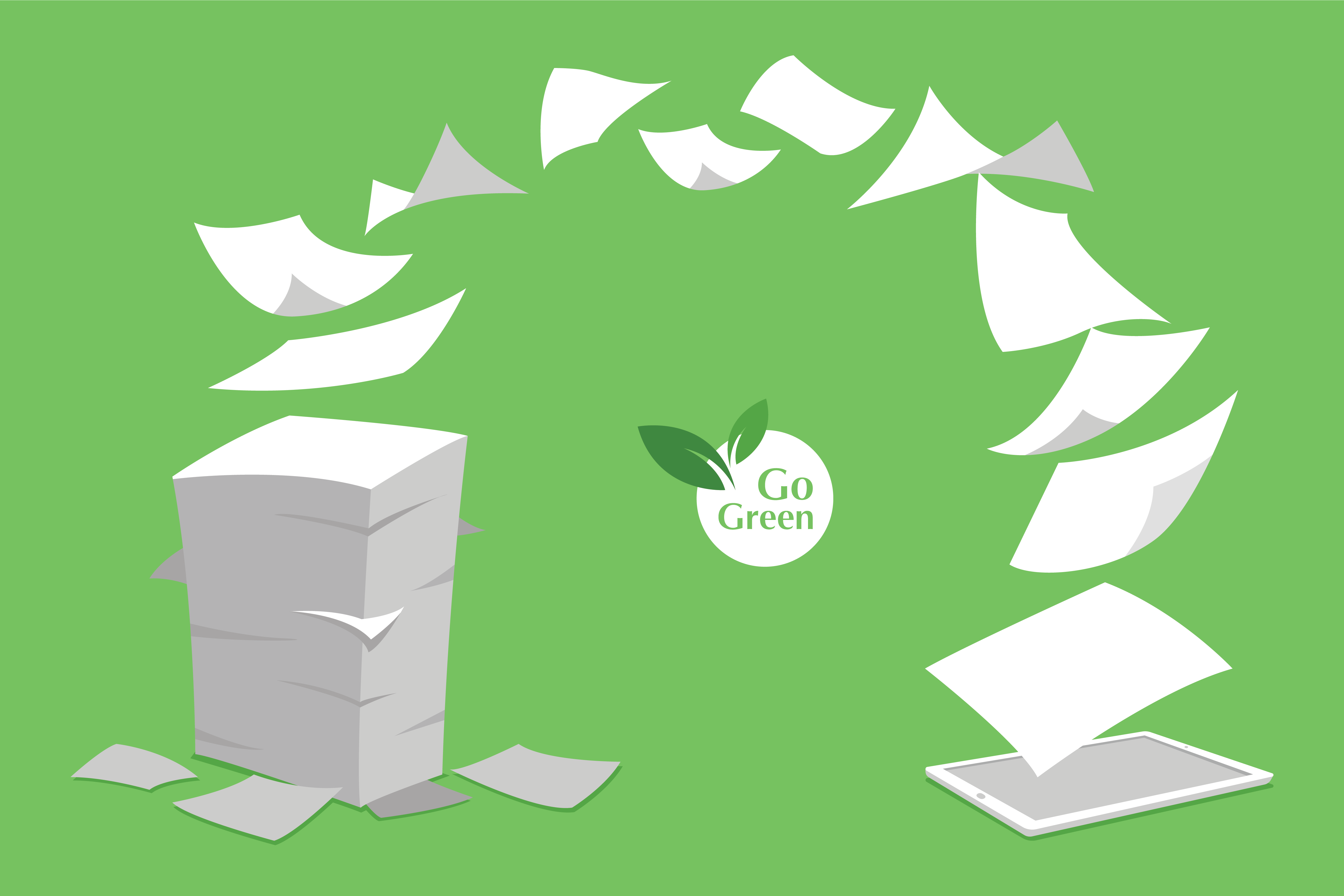 go paperless, go green